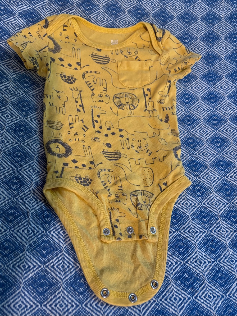 Yellow Safari Print Baby One-Piece Bodysuit